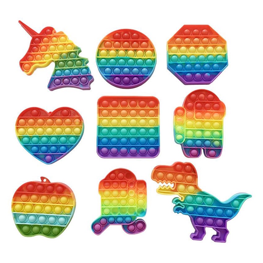 Edufuntoys - PUSH BUBBLE fidged/ pop it rainbow gobang/ pop it pelangi/ pop it among us/ bubble toys/ popit-7