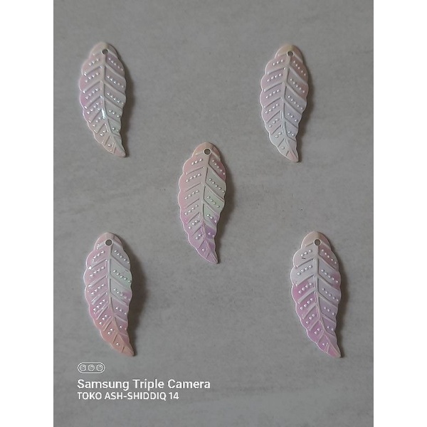 manik payet borci daun panjang tipis | bahan craft