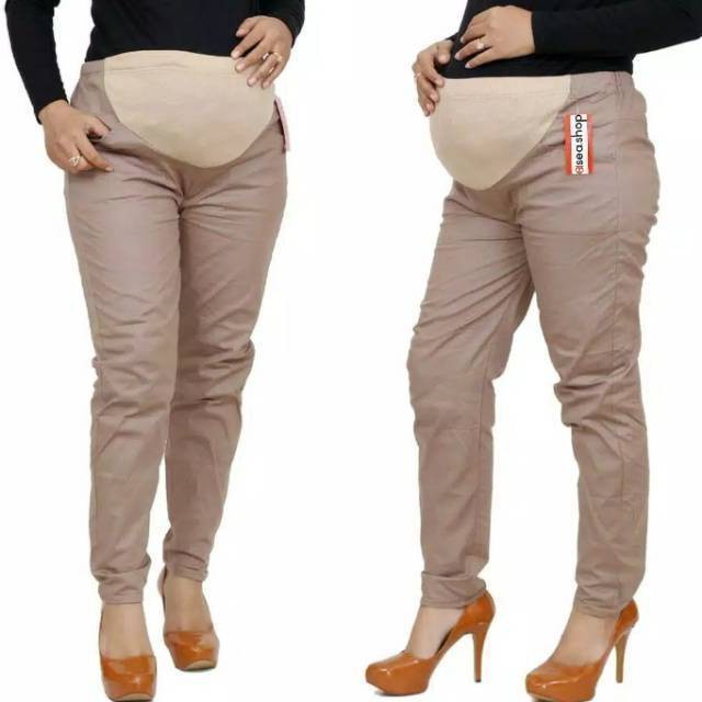 Celana HAMIL KERJA MATERNITY JUMBO Baggy Pants Bumil Celana Kerja Ibu Hamil Nyaman Aman Murah