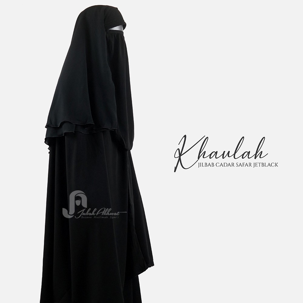 Jilbab cadar safar bahan jetblack Good Quality