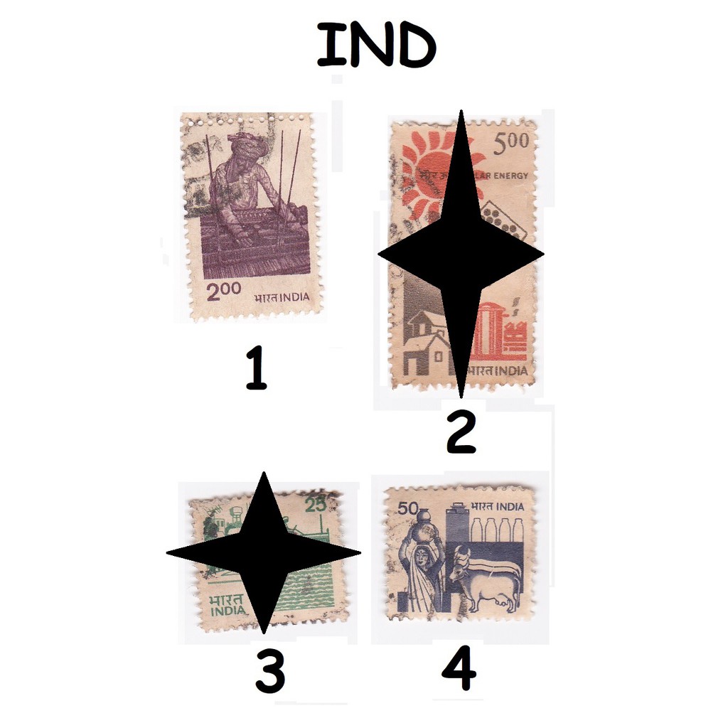 

Perangko India (used) - harga per keping