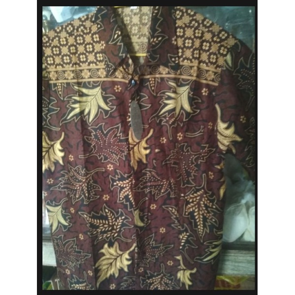 Hem Kemeja batik pendek motif jati baju distro murah M-10XL reguler super jumbo seragam kantor
