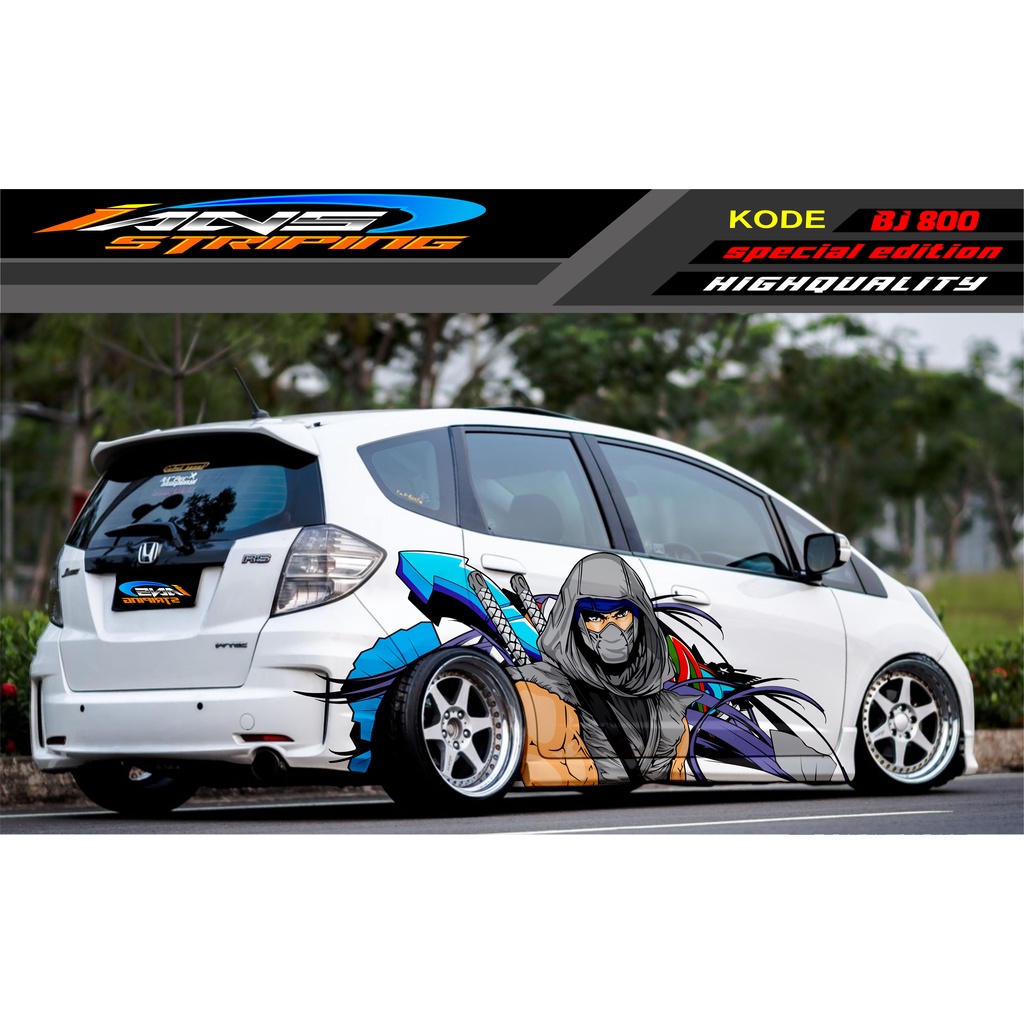 VARIASI STICKER MOBIL HONDA BRIO / JAZZ RS / MOBILIO / AGYA / YARIS / ATOS / STICKER MOBIL