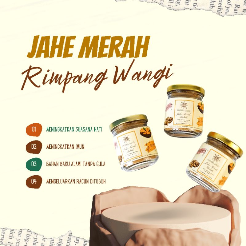 Jual Jahe Bubuk Asli Isi Gram Kualitas Premium Bumbu Dapur Jahe Merah Bubuk Rimpang Wangi