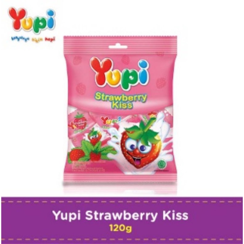 

Permen Yupi 110 g | Yupi Gummy Candies Strawberry Kiss 110 g