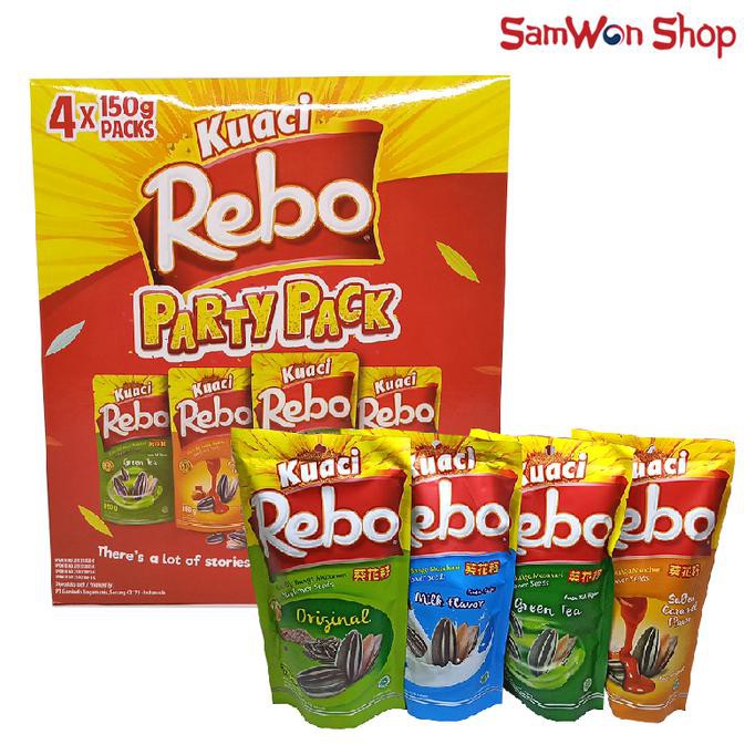 

KUACI REBO PARTY PACK (ORIGINAL, MILK, GREEN TEA, CARAMEL) 4 PCS @150g