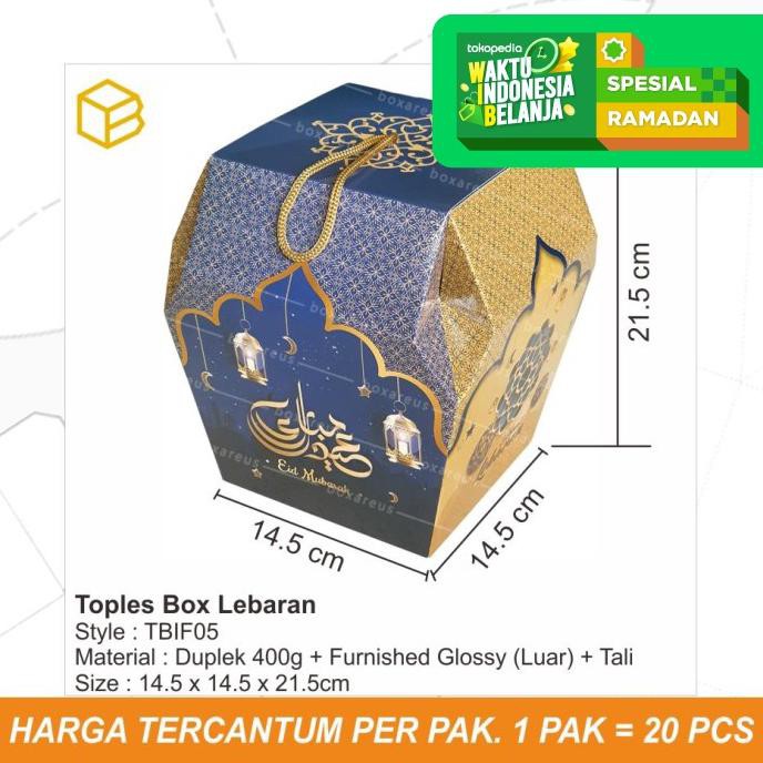 

Box Toples Kue Kering Packaging Idul Fitri Lebaran Hampers | TBIF 05