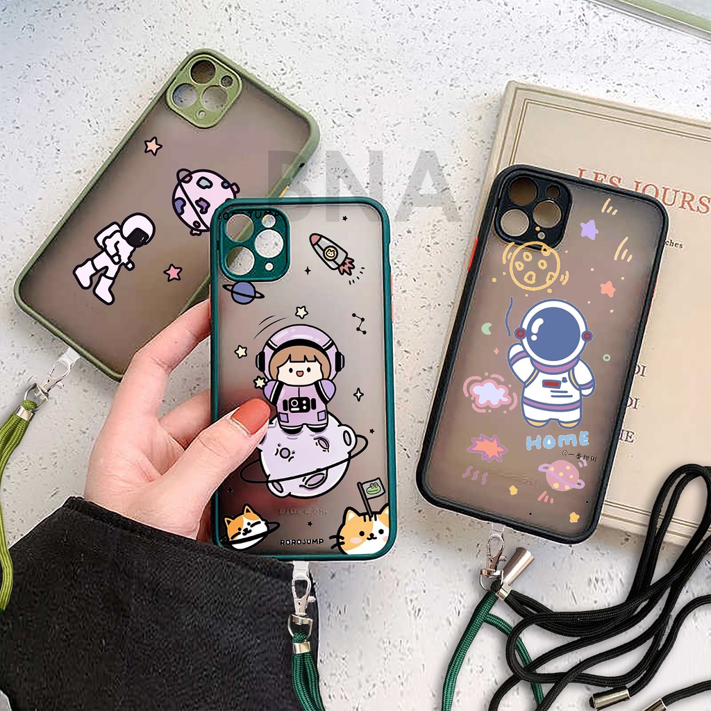 MY CHOICE BLACK DOVE TALI LANYARD NAGITA CASING CARTOON ASTRONOT CASE REALME C25 C21 C12 C21Y C2 REA