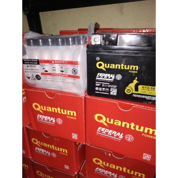 AKI MOTOR MATIC FEDERAL QUANTUM GTZ5S UNTUK MATIC BEAT,VARIO,SCOOPY,SACY ,100% ORIGINAL