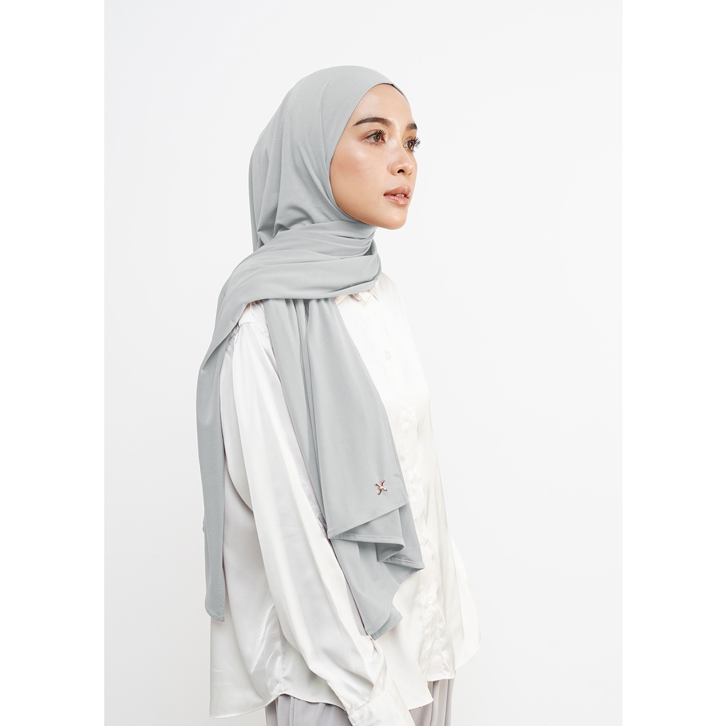Hameeda - Jemma Instant Pashmina | Jersey-Light Gray