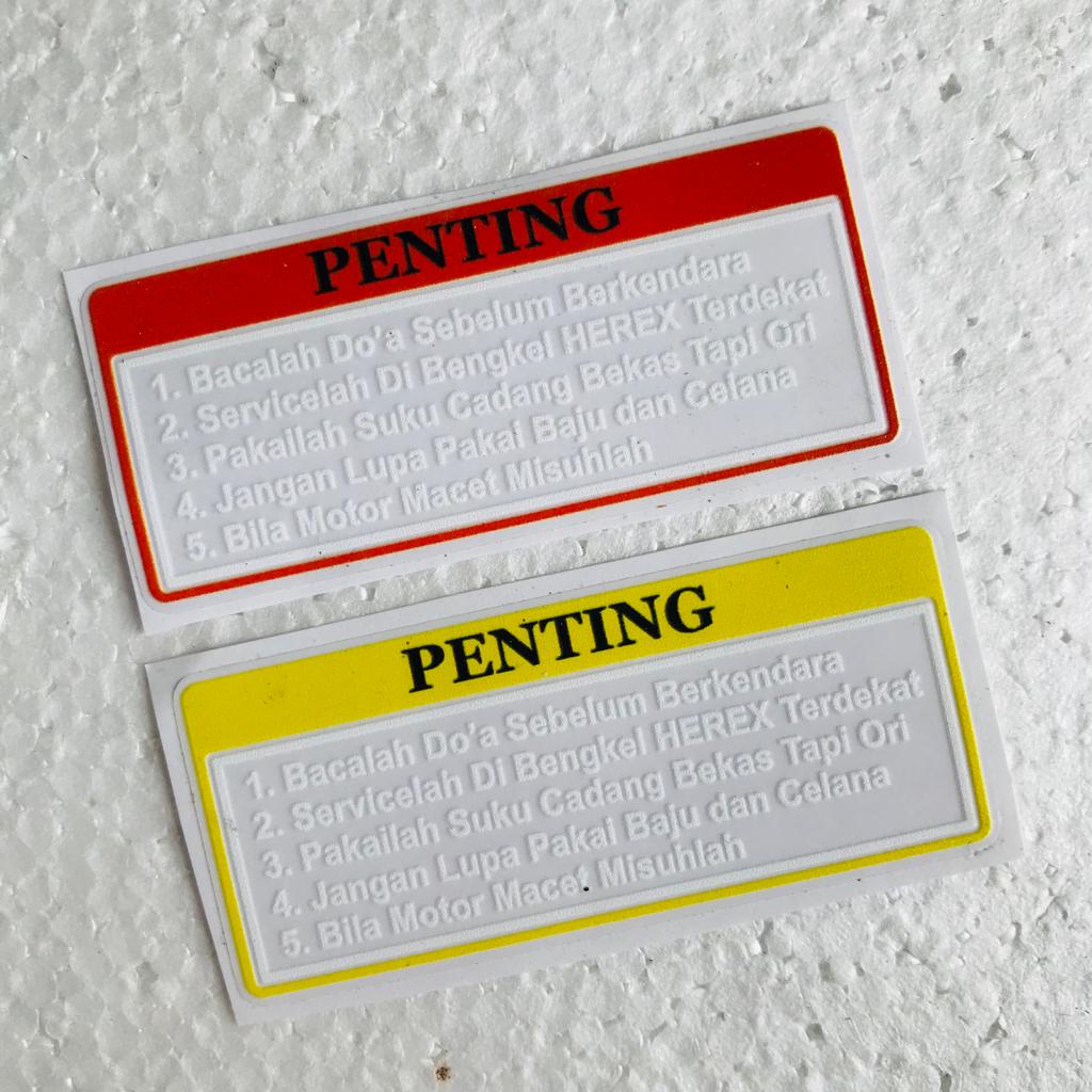 Sticker Penting Motor Transparan UV Cutting Anti air