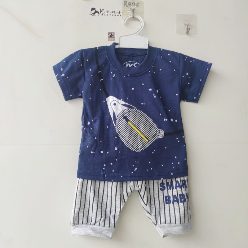 JVC SNI Setelan baju kaos celana panjang salur TAS anak bayi