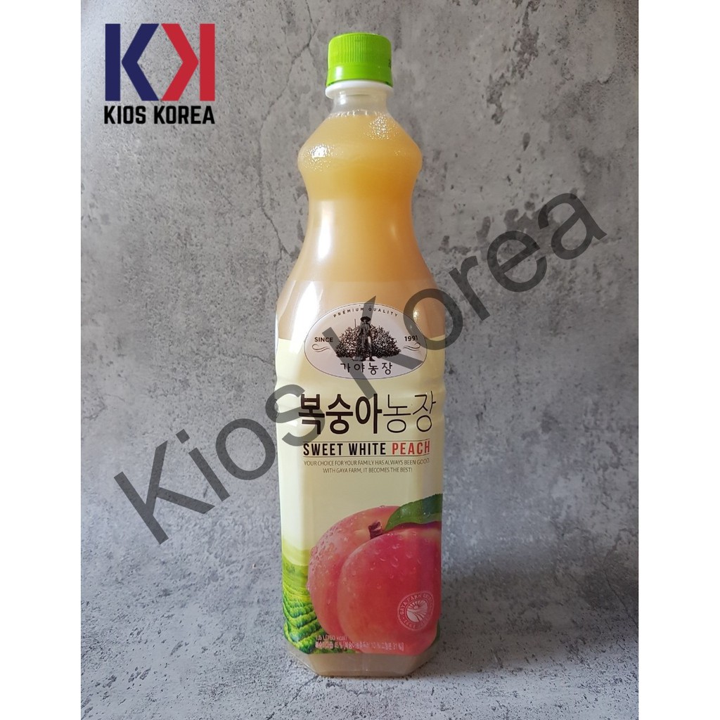 

Gaya Farm White Peach Juice Drink 1,5L (Woongjin) - Minuman Sari Buah Persik Korea