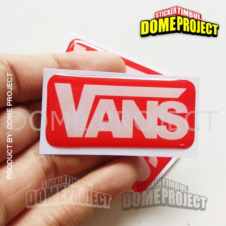 STIKER MOTOR TIMBUL LOGO VANS STICKER EMBLEM LENTUR AKSESORIS SEPEDA MOTOR