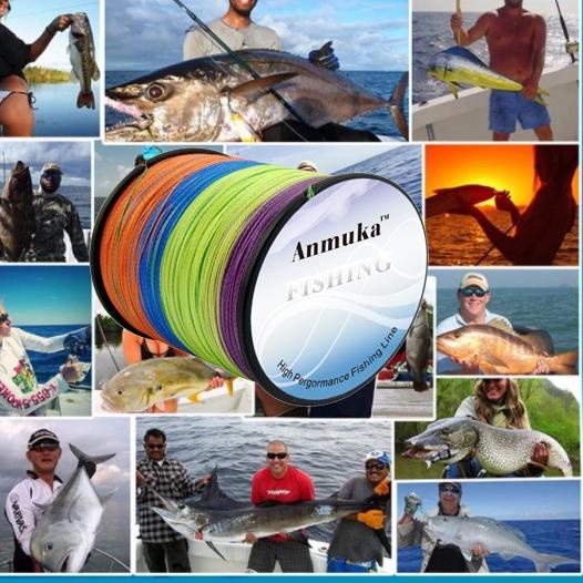 DLS.20Au22ž ‣ Anmuka Senar Pancing Braided 10 Meter 1 Warna Super Kuat 300M Dyneema Kepang Multifila