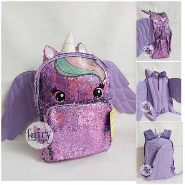  TAS  UNICORN SEQUIN TAS  RANSEL SEKOLAH  ANAK  PEREMPUAN SD TK 