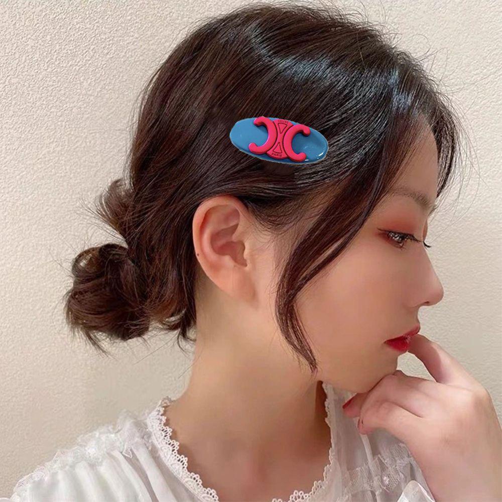 [Elegan] Triumphal Arch Hair Clip Gadis Kreatif Bang Klip Geometris Jepit Temperamen Duckbill Klip Aksesoris Rambut Wanita