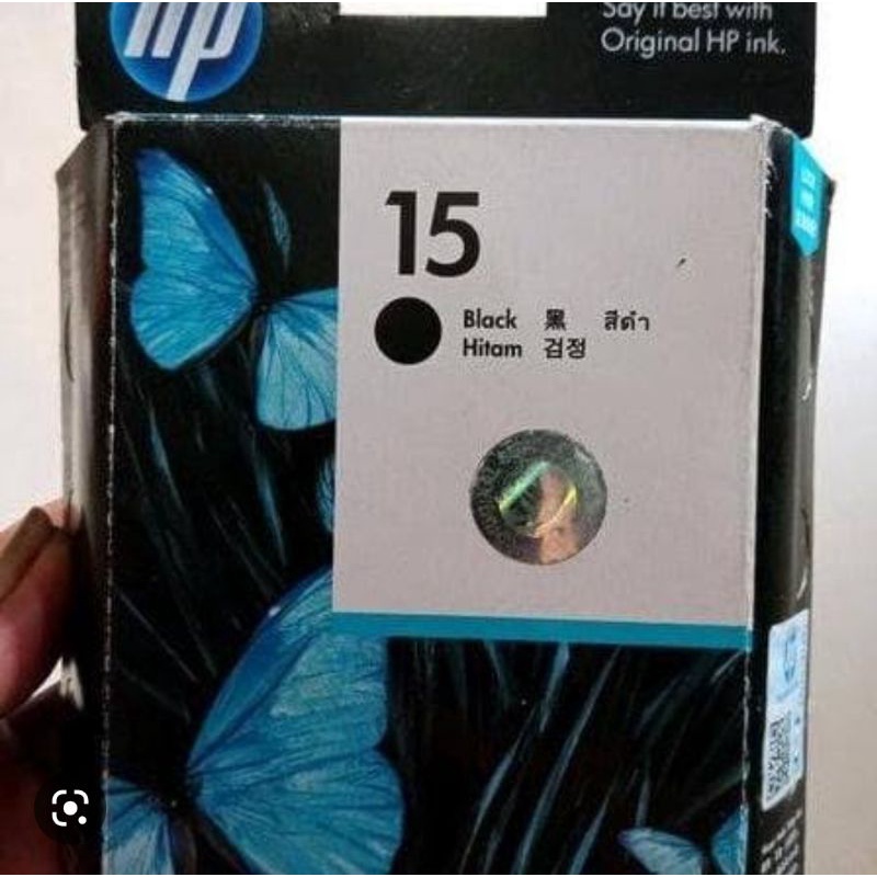 Catridge hp 15 black original segel