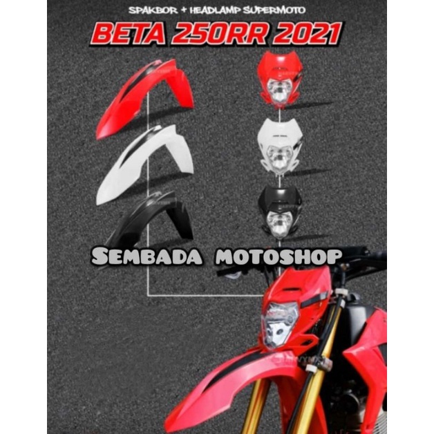 Spakbor Slebor depan BETA 250 RR Headlamp Reflektor BETA 250 Slebor depan Reflektor BETA KLX CRF YZ