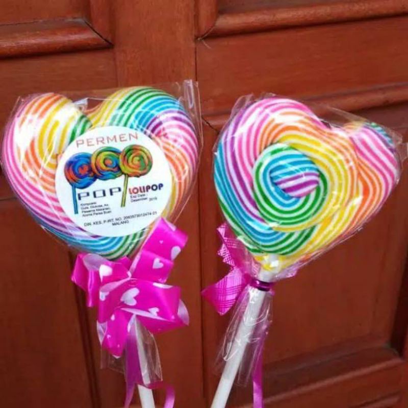 

Permen Lollipop Diameter 6,5 cm//Permen Rainbow Warna-warni