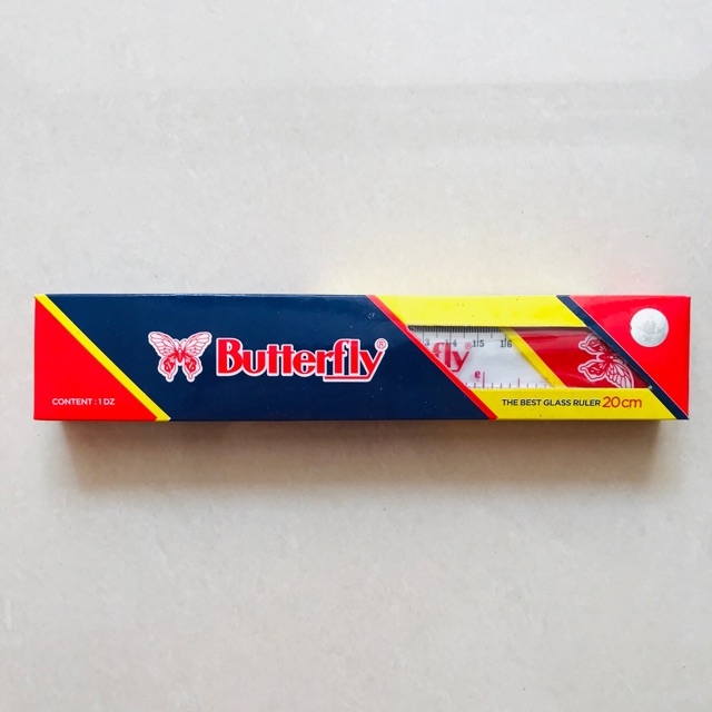 

Penggaris BUTTERFLY 20 cm isi 12 pcs