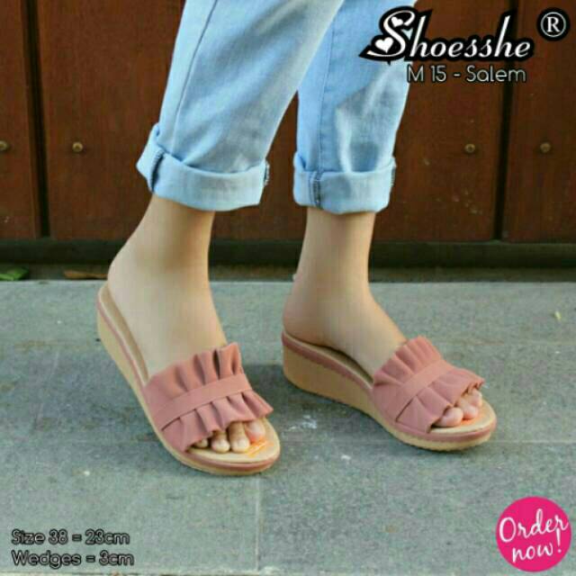 Fsb - Sendal Wedges Wanita (M 15 - Series)