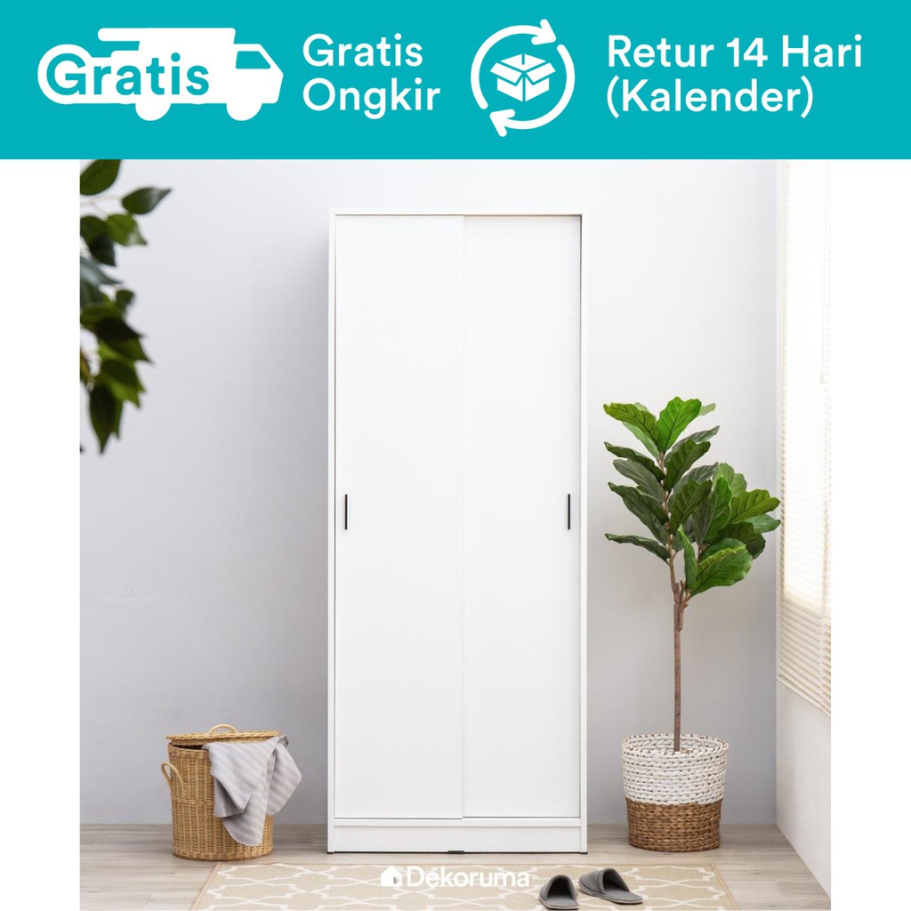 Dekoruma Yucca Lemari  Pakaian Minimalis Sliding Door 2  