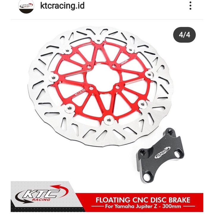 disc ktc racing ori brake - piringan cakram depan jupiter z - F1Zr -RX-King -Jupiter MX old 300mm