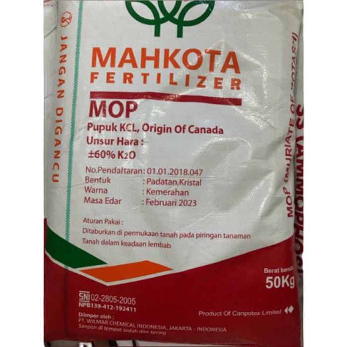 Pupuk KCL MAHKOTA FERTILIZER isi 50 kg