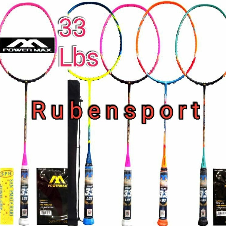 Raket Badminton PowerMax 33 Lbs Original Furious
