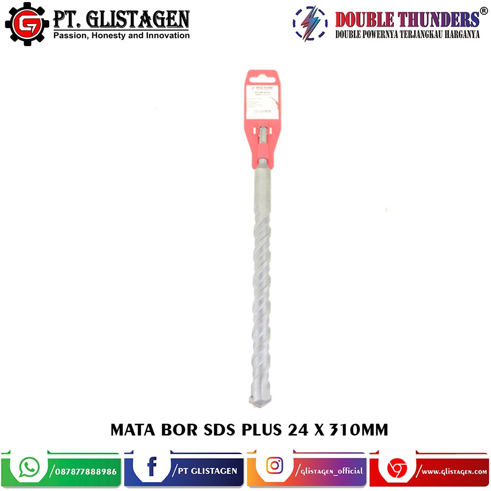 Mata Bor Beton SDS Plus 24mm 24x310mm DOUBLE THUNDER-Germany Tehnology