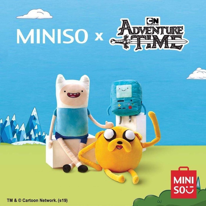 Promo Plush Toy boneka 65 cm Finn Jake Adventure Time Miniso mainan big doll Terlaris