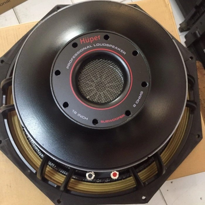 Komponen Speaker Spiker HUPER SCB18L1202A 18 Inch Carbon ORIGINAL