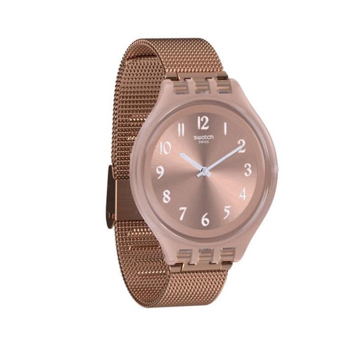 Swatch Analog Jam Tangan Rantai Wanita SVUP100M Skinchic Original barang ada