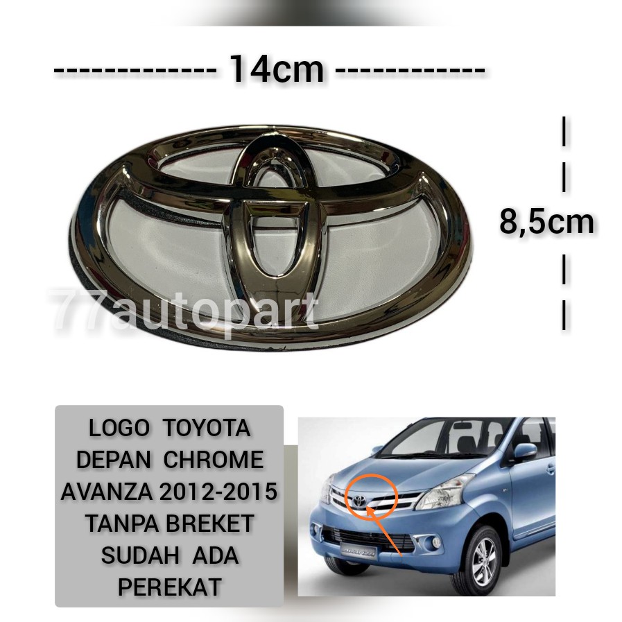 avanza 2012 2013 2014 2015 logo toyota depan