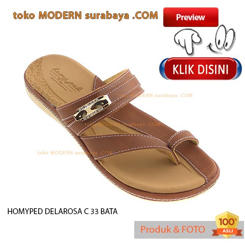 Homyped Delarosa C 33 Bata Sandal Wanita Flat Jepit Flip Flop casual