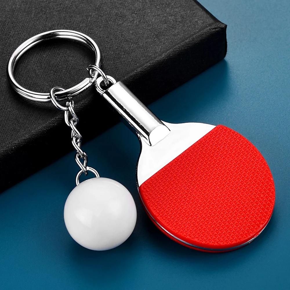 Souvenir Gantungan Kunci Tenis Meja Agustinina Untuk Cowok Bowling Badminton 7warna Bola Tenis Sports Keyring