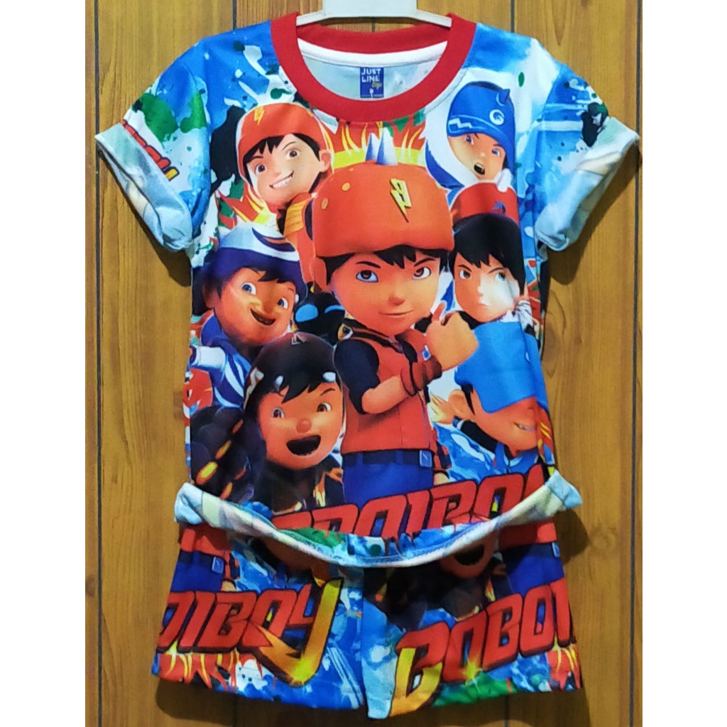 Setelan  Baju BOBOIBOY Anak Cowok  Full Print // Setelan Anak Cowok Bahan Hyget // Setelan Anak 3 D