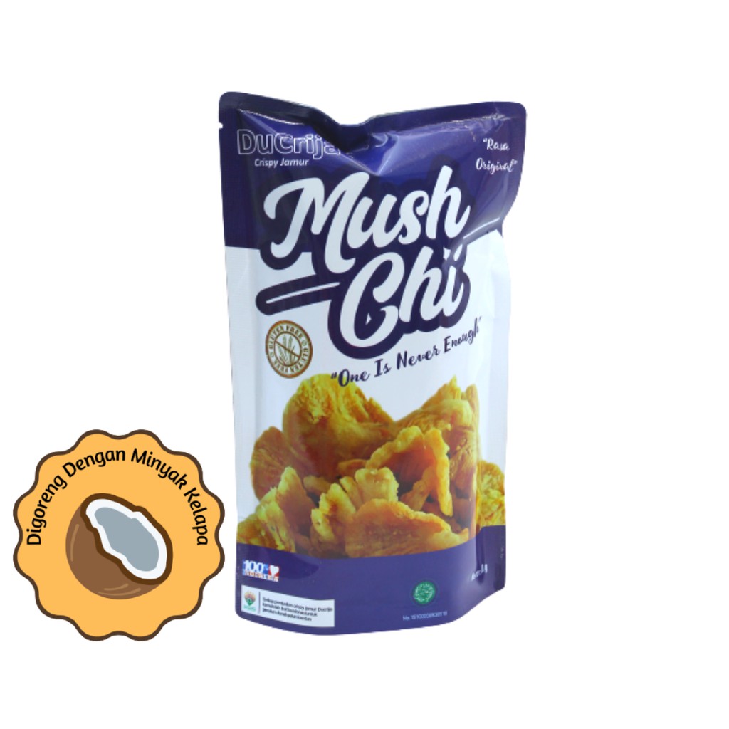 

Ducrija Mush Chi Cemilan Jamur Crispy Gluten Free Non MSG 80 gr ( Rasa Original )