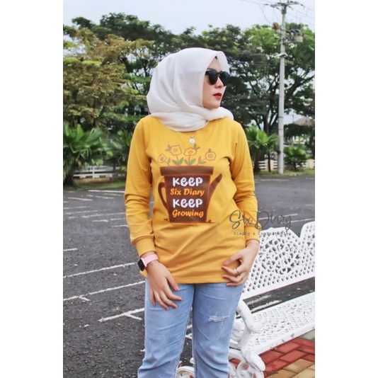 KAOS WANITA TANGAN PANJANG SIXDIARY STLYE ZOLAQU