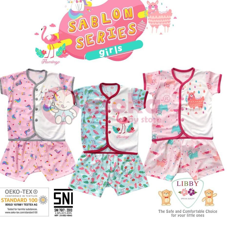 Keluaran Terbaru.. Setelan Baju Pendek - Celana Pendek Sablon Series Girls  Libby ASOKA