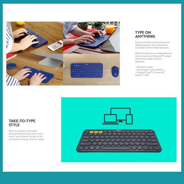 Logitech K380 Keyboard Bluetooth Multi Device