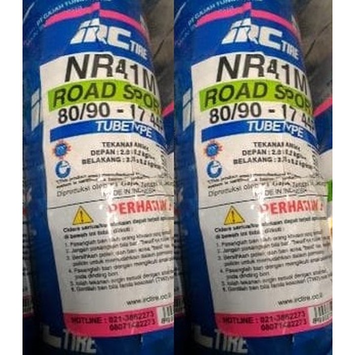 BAN LUAR IRC 80/90-17 NR41 TUBETYPE