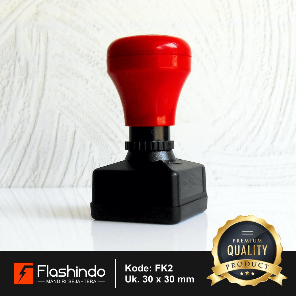 

Flashindo | Stempel Warna Kotak Sedang | Ukuran 30 x 30 mm | Stempel Flash Unik