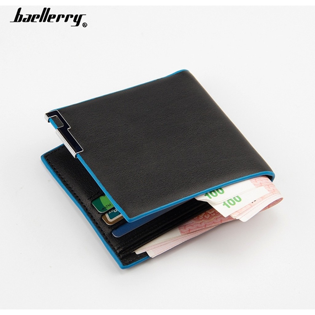 DOMPET PRIA LIPAT KULIT IMPORT BAELLERRY ORIGINAL HITAM QUAYO WA292B5 KECIL BATAM PENDEK KARTU KEREN-6