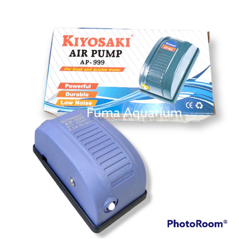 Kiyosaki AP 999 Pompa Aerator 1 Lubang Airpump Gelembung Udara Low Noise