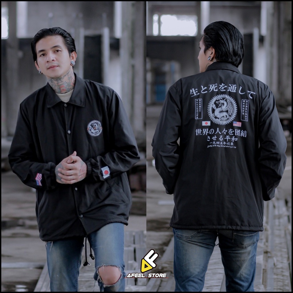 JAKET COACH PRIA NEW LINE YELLOW SALVIO HEXIA - JACKET WINBREAKER PARASUT COWOK-AF09