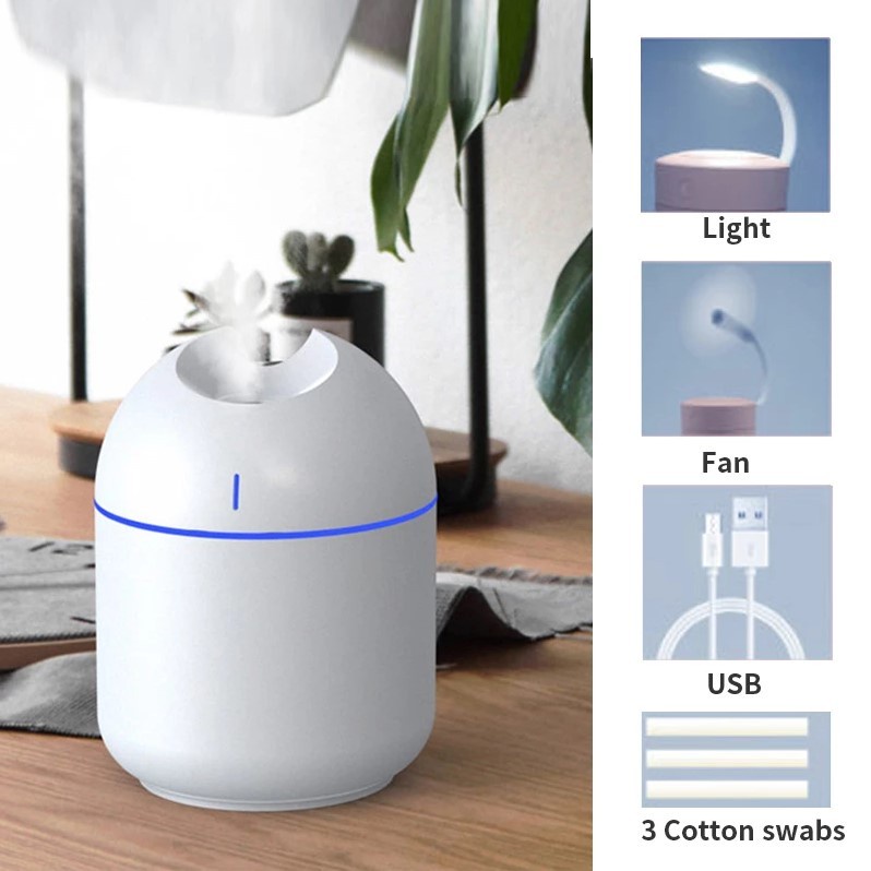 Air Humidifier Diffuser Pelembab Udara Portable Charge USB