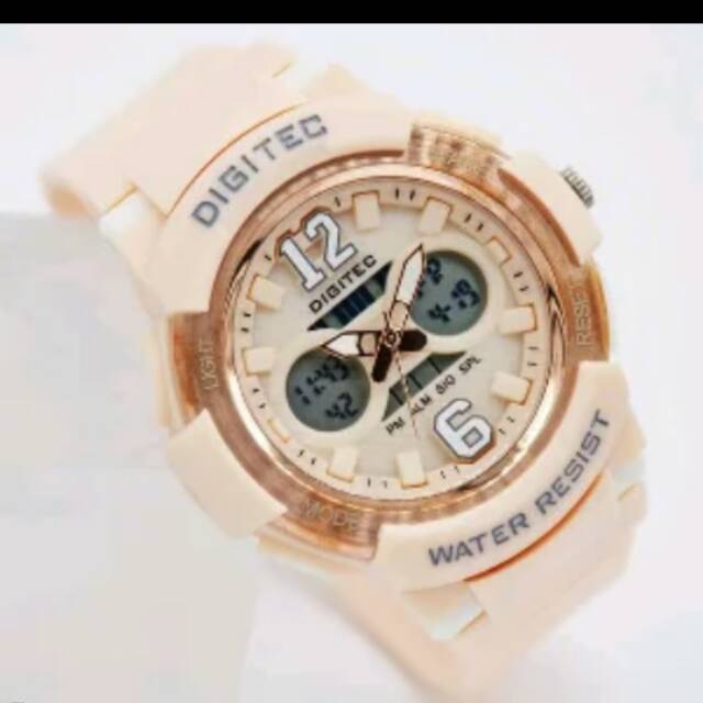 Jam Tangan Wanita Sporty Digitec 2096T Peach Pink Muda