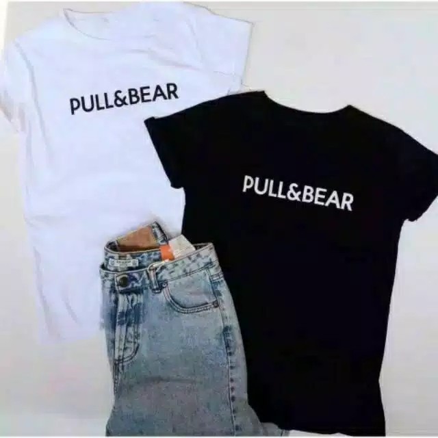 Kaos Pull n Bear / Kaos Polos / Atasan Wanita / Kaos Oblong (fs)